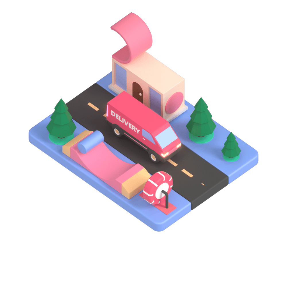 Isometric Delivery Truck