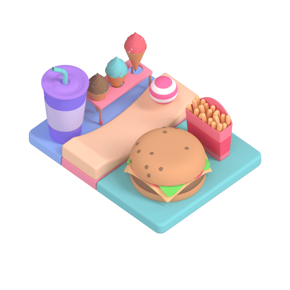 Isometric Scene Food