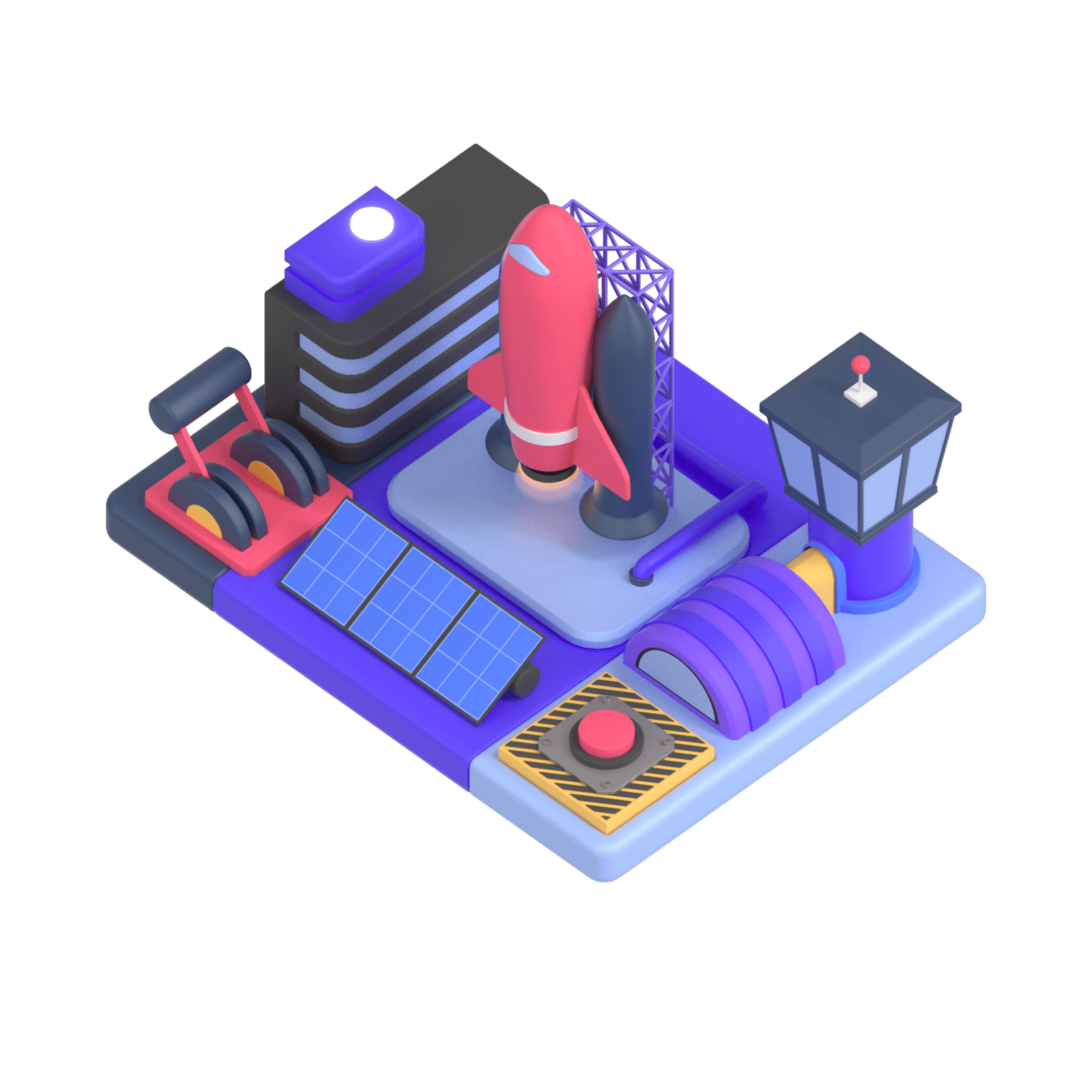 3D isometric header