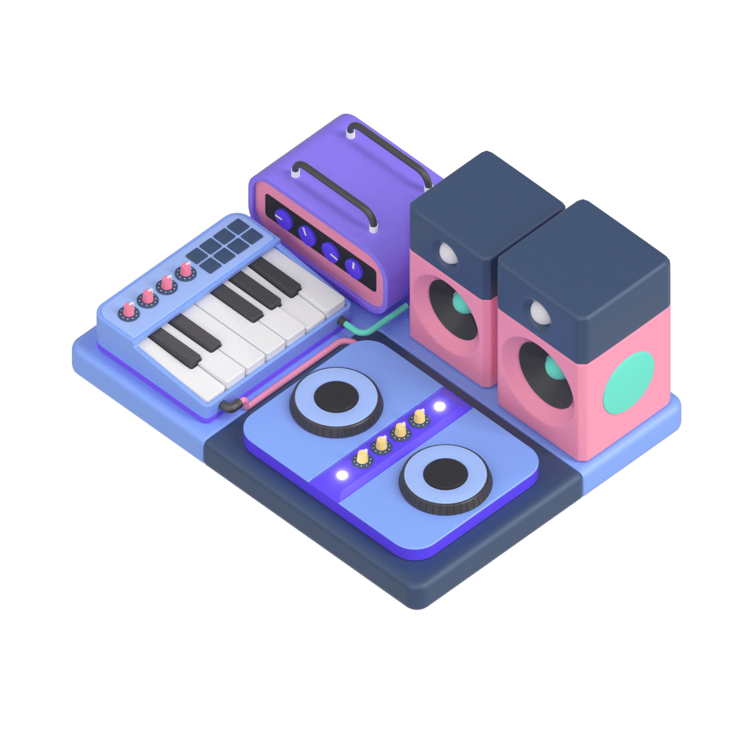 3D isometric header